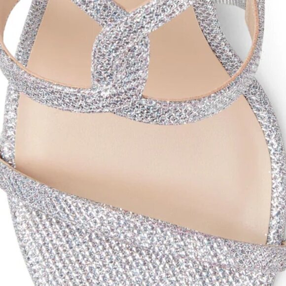 New Stuart Weitzman Soiree 100 Strappy Silver Sandal Heels 8 US Beyoncé Style - Picture 3 of 9